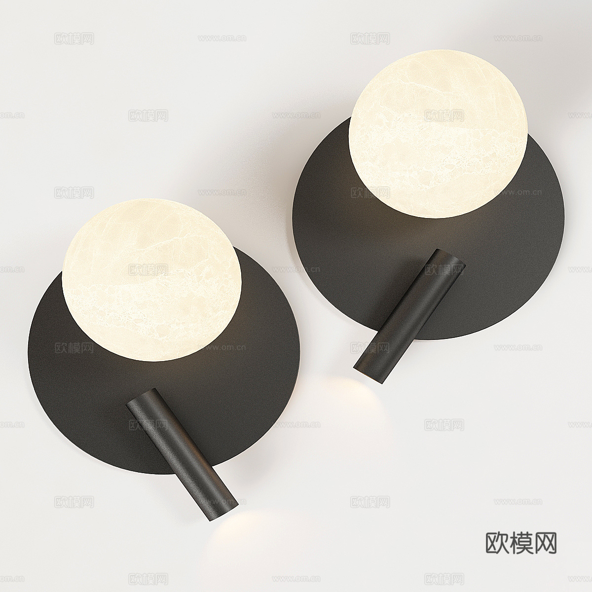 现代意式极简装饰壁灯3d模型