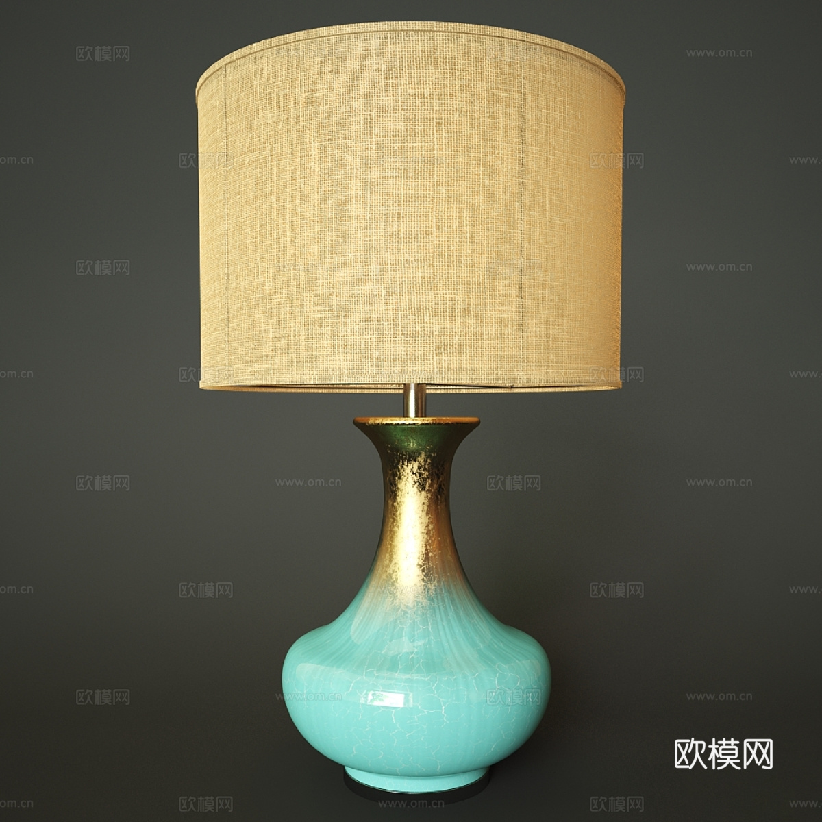 新中式轻奢台灯3d模型