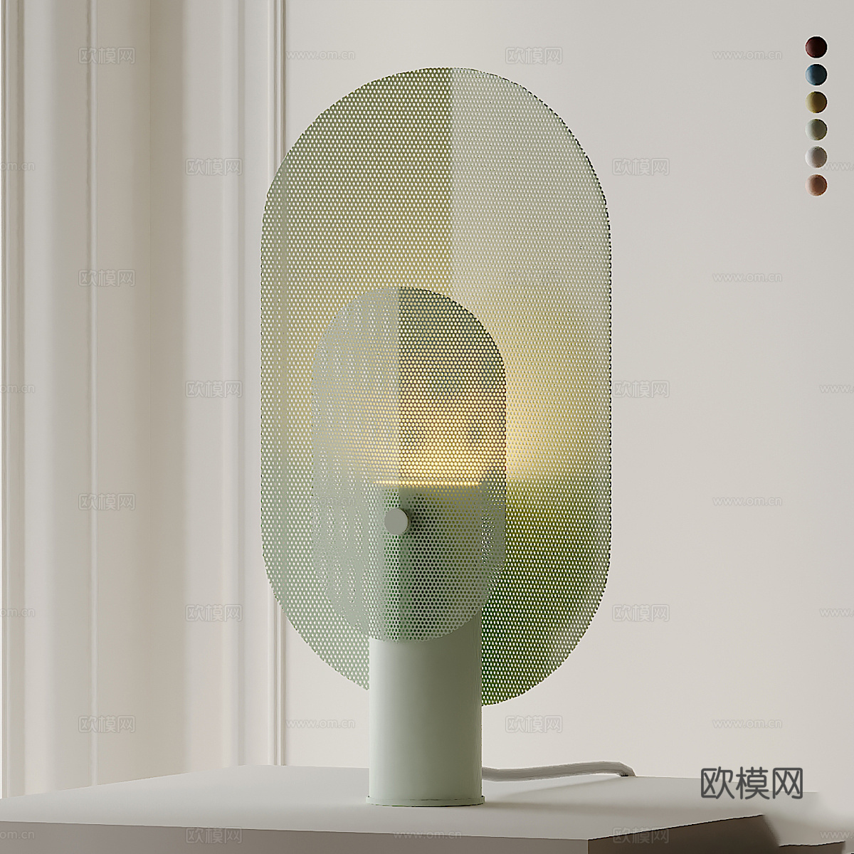 现代极简滤镜台灯3d模型