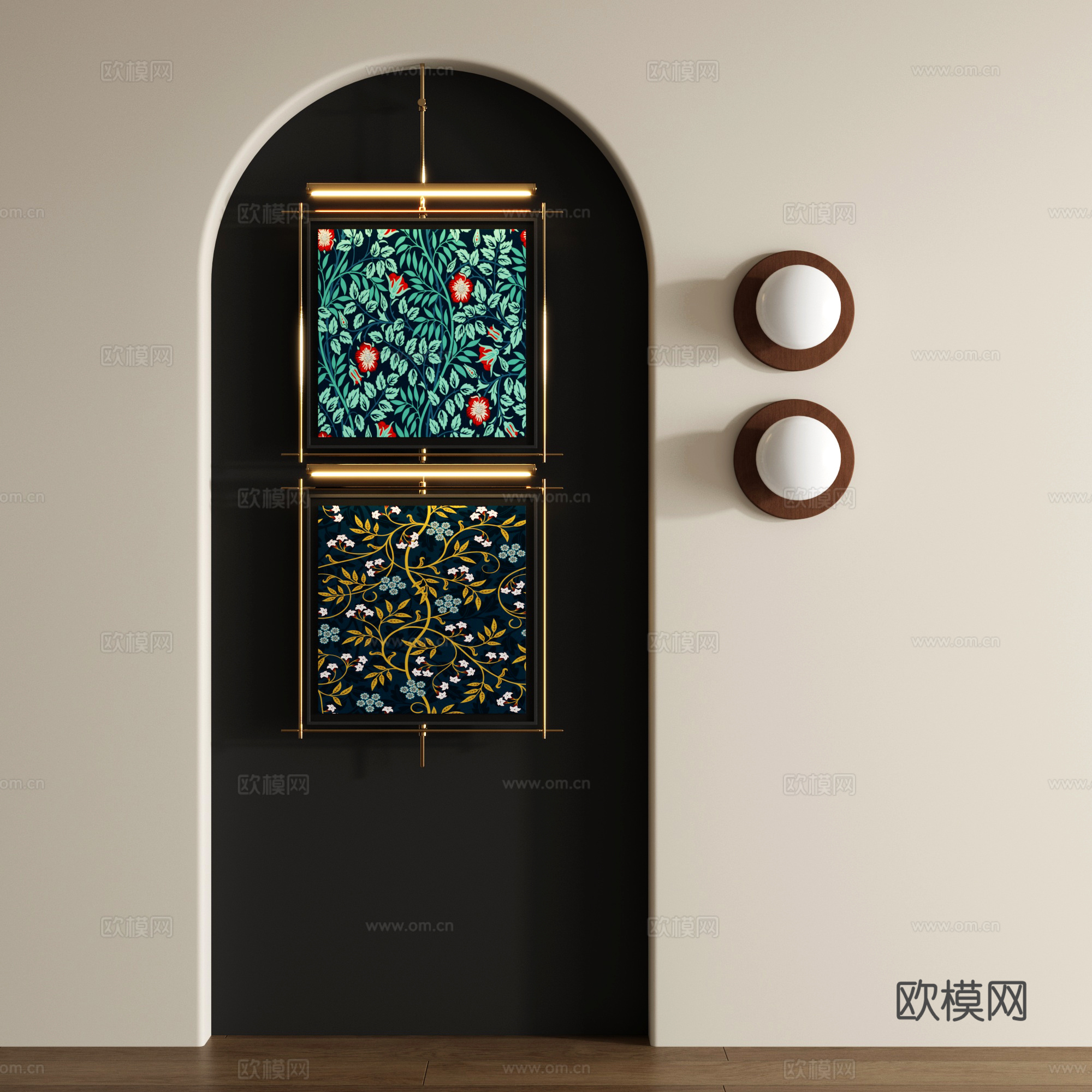 现代装饰画 复古装饰画3d模型