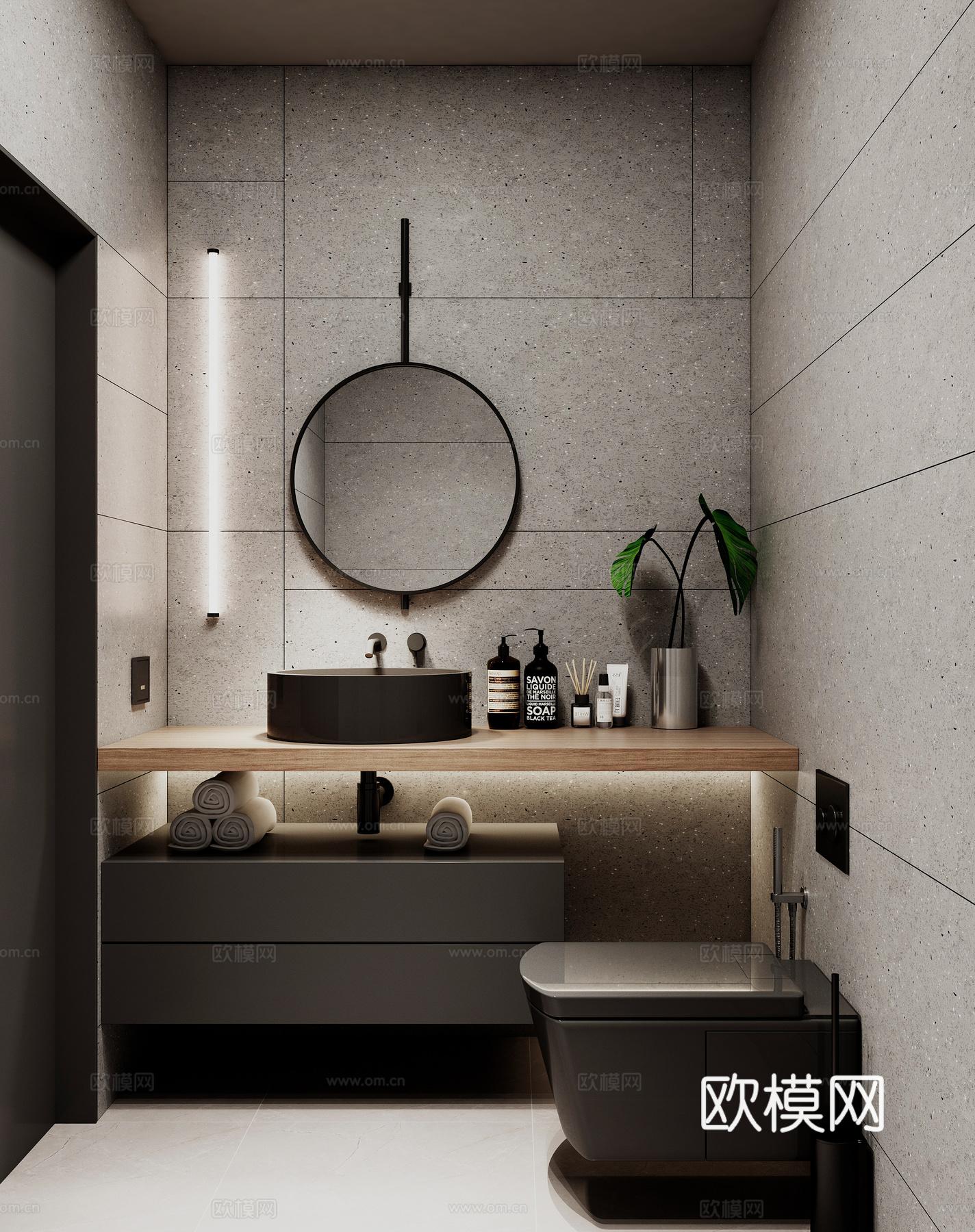 侘寂风卫生间3d模型