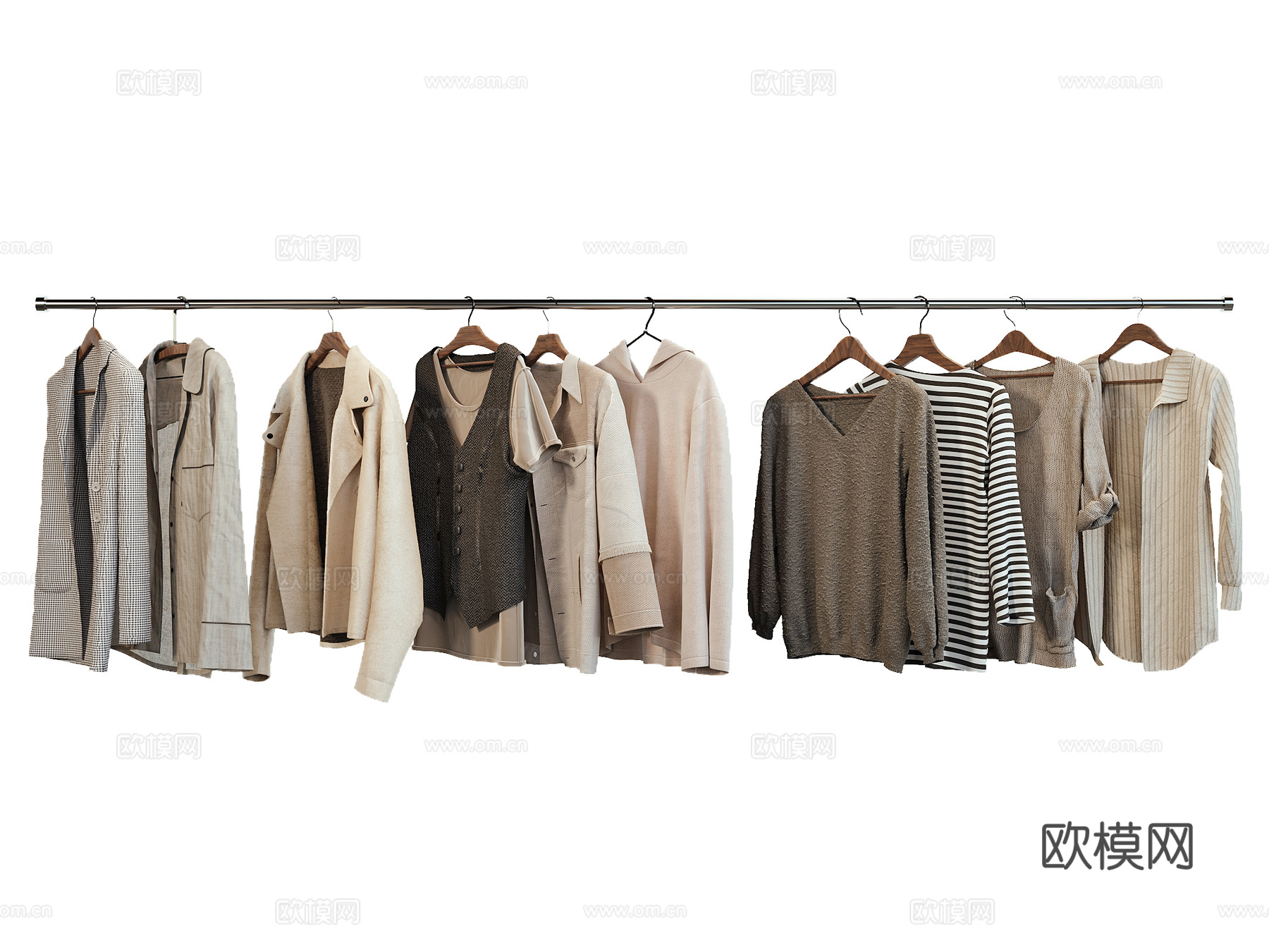 现代衣服3d模型