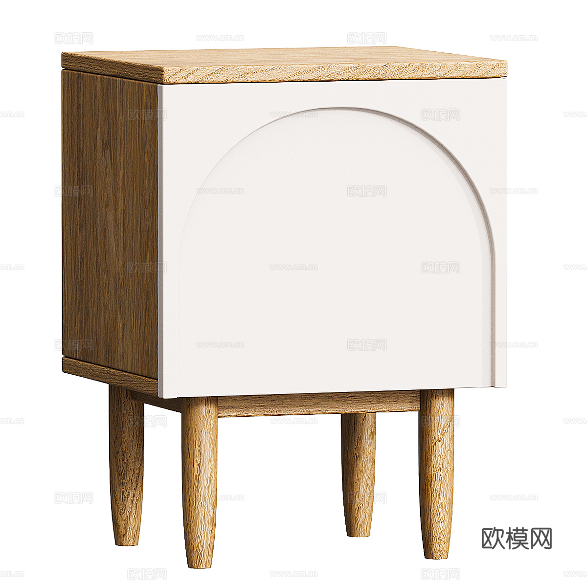 现代北欧奶油风电视柜 床头柜 五斗柜3d模型