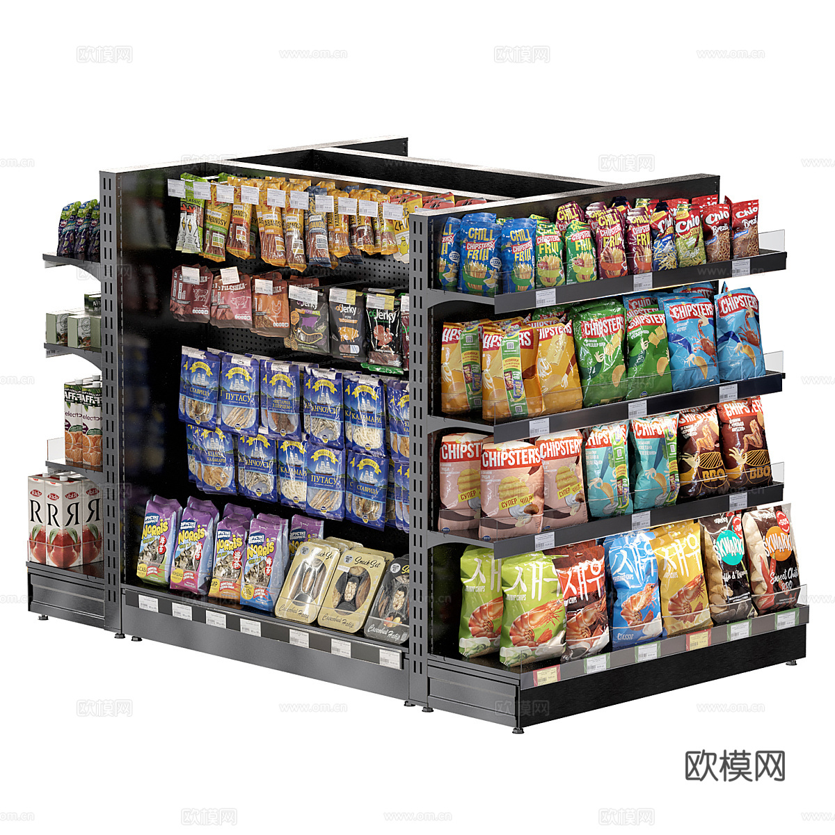 商品货架 货架3d模型