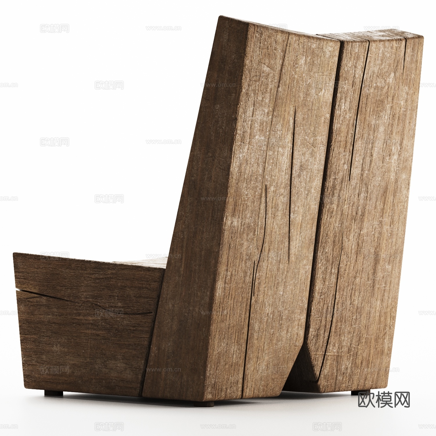 新中式侘寂木凳 休闲椅3d模型