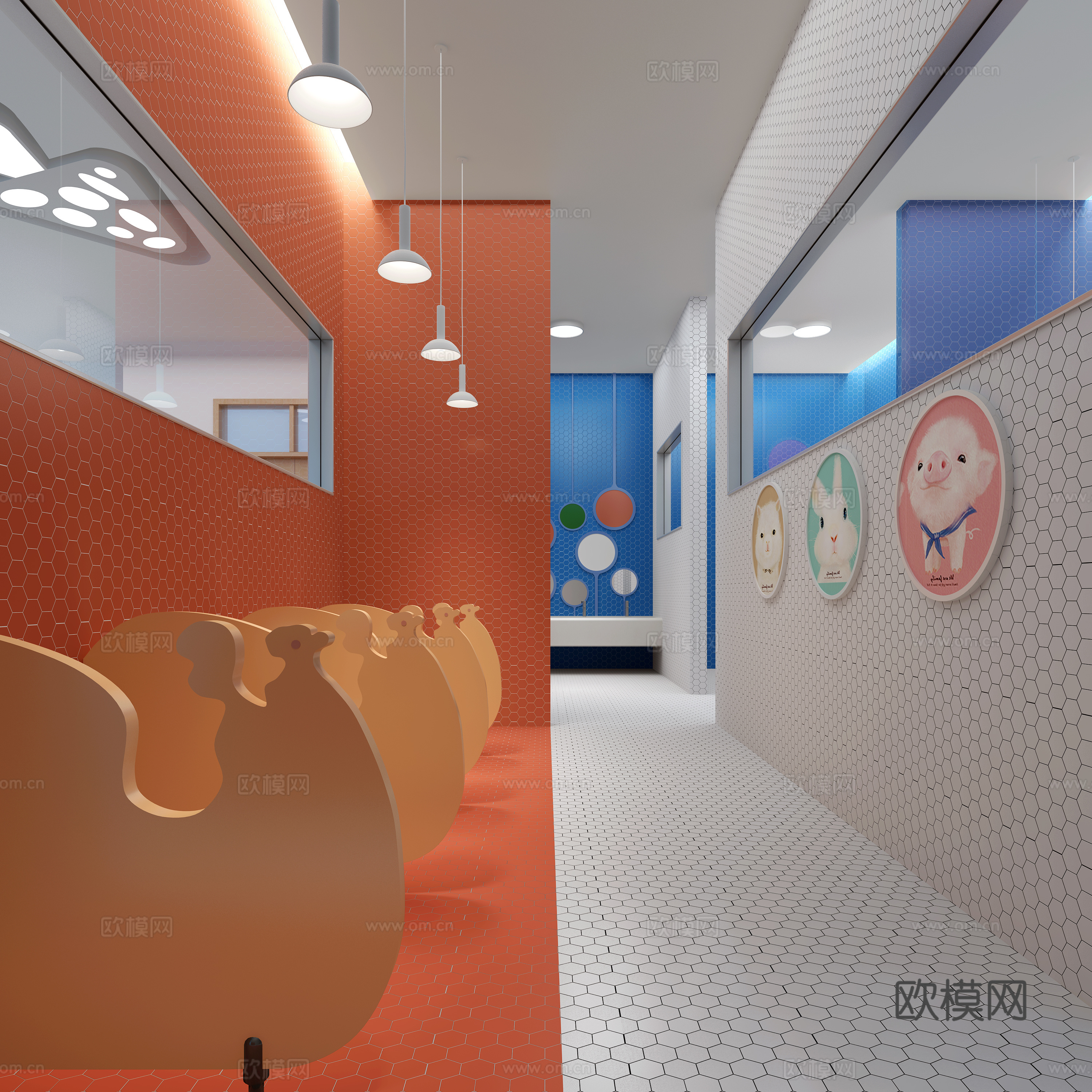 幼儿园卫生间3d模型