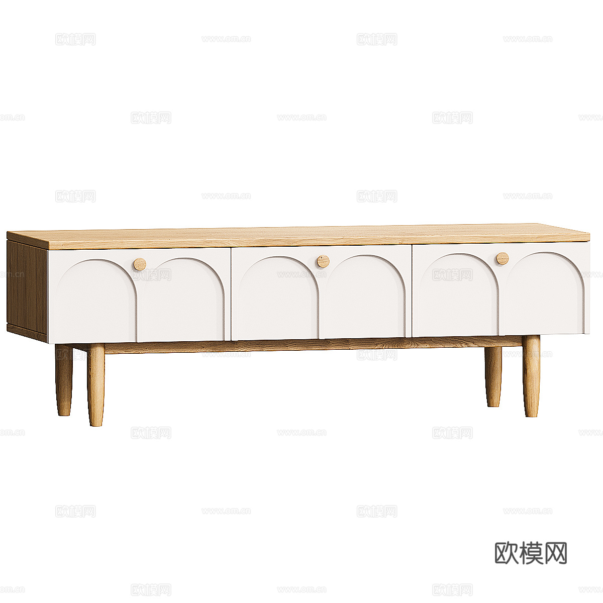 现代北欧奶油风电视柜 床头柜 五斗柜3d模型