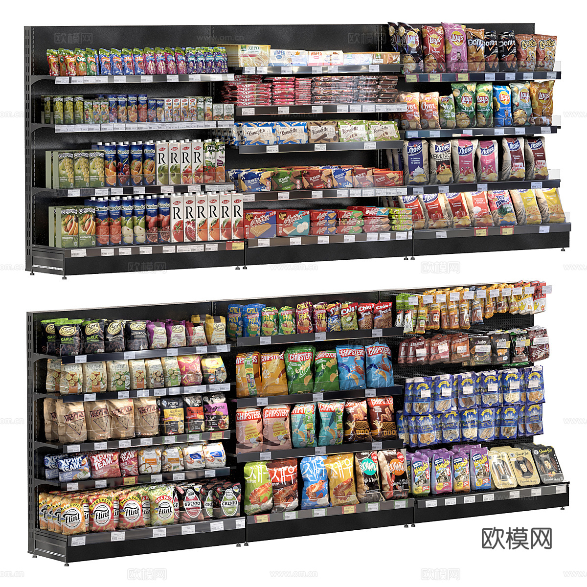 商品货架 货架3d模型