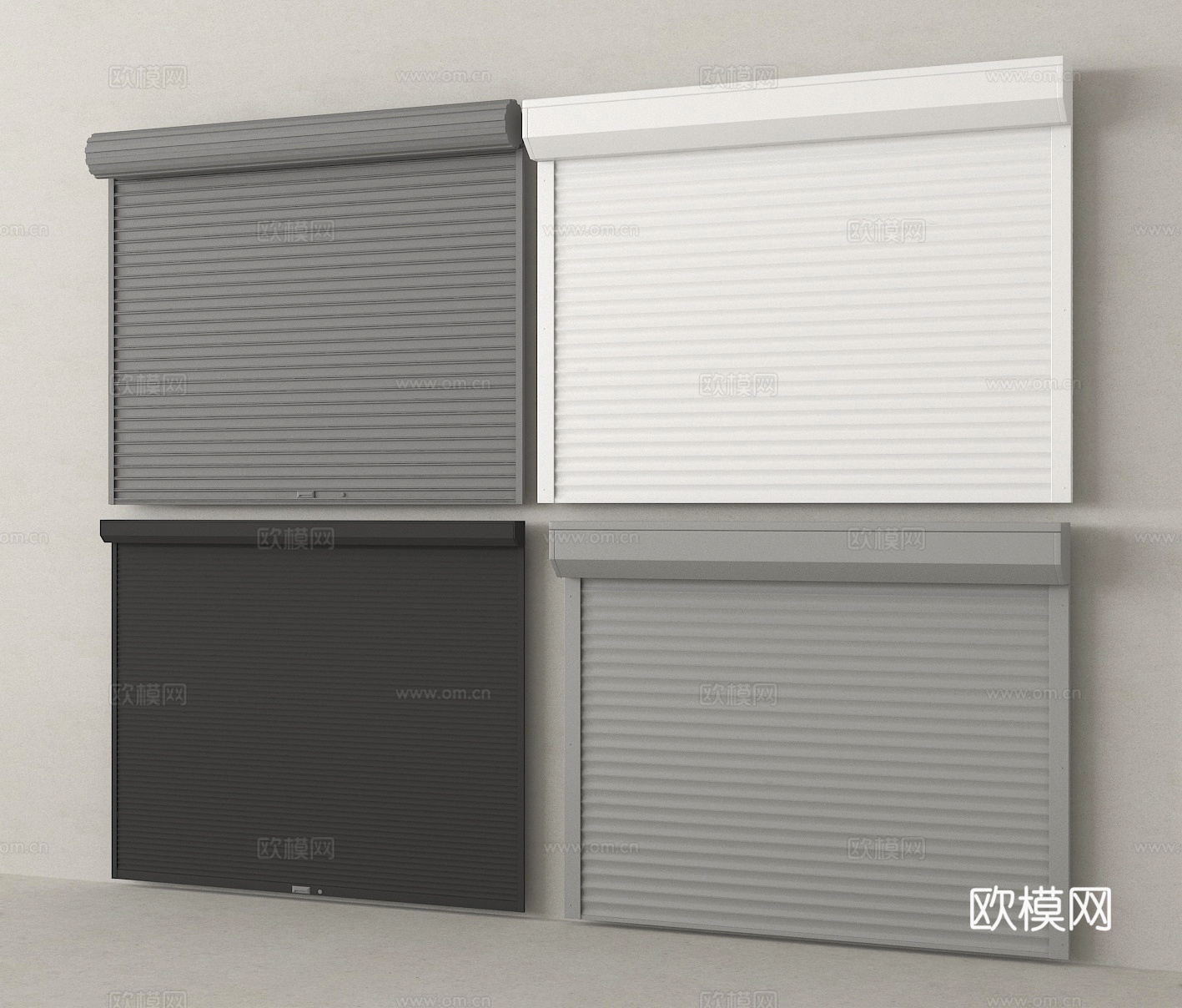 卷帘门 卷闸门 车库门 仓库门3d模型