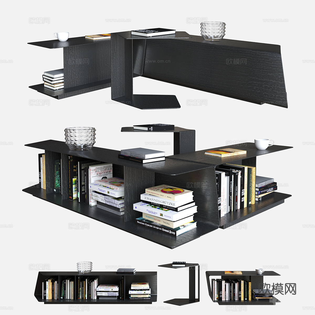 现代意式极简金属茶几3d模型