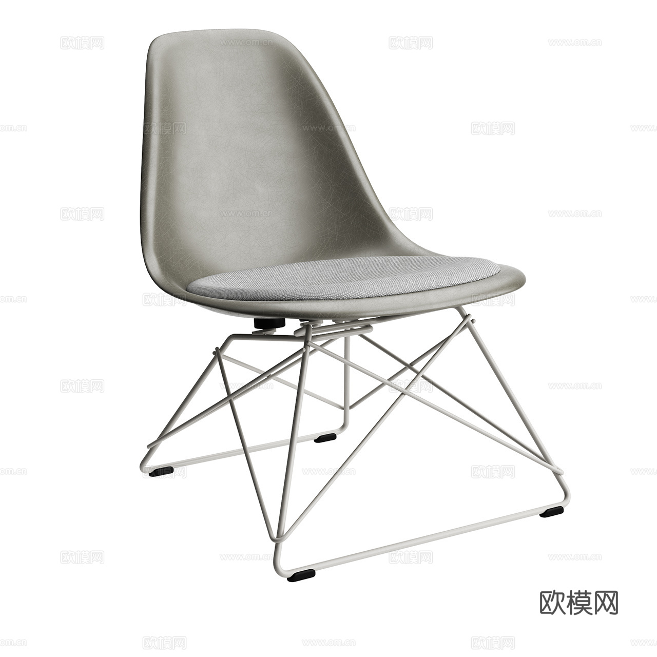 Vitra 办公椅 Eames 伊姆斯椅 皮椅 书椅 金属椅3d模型