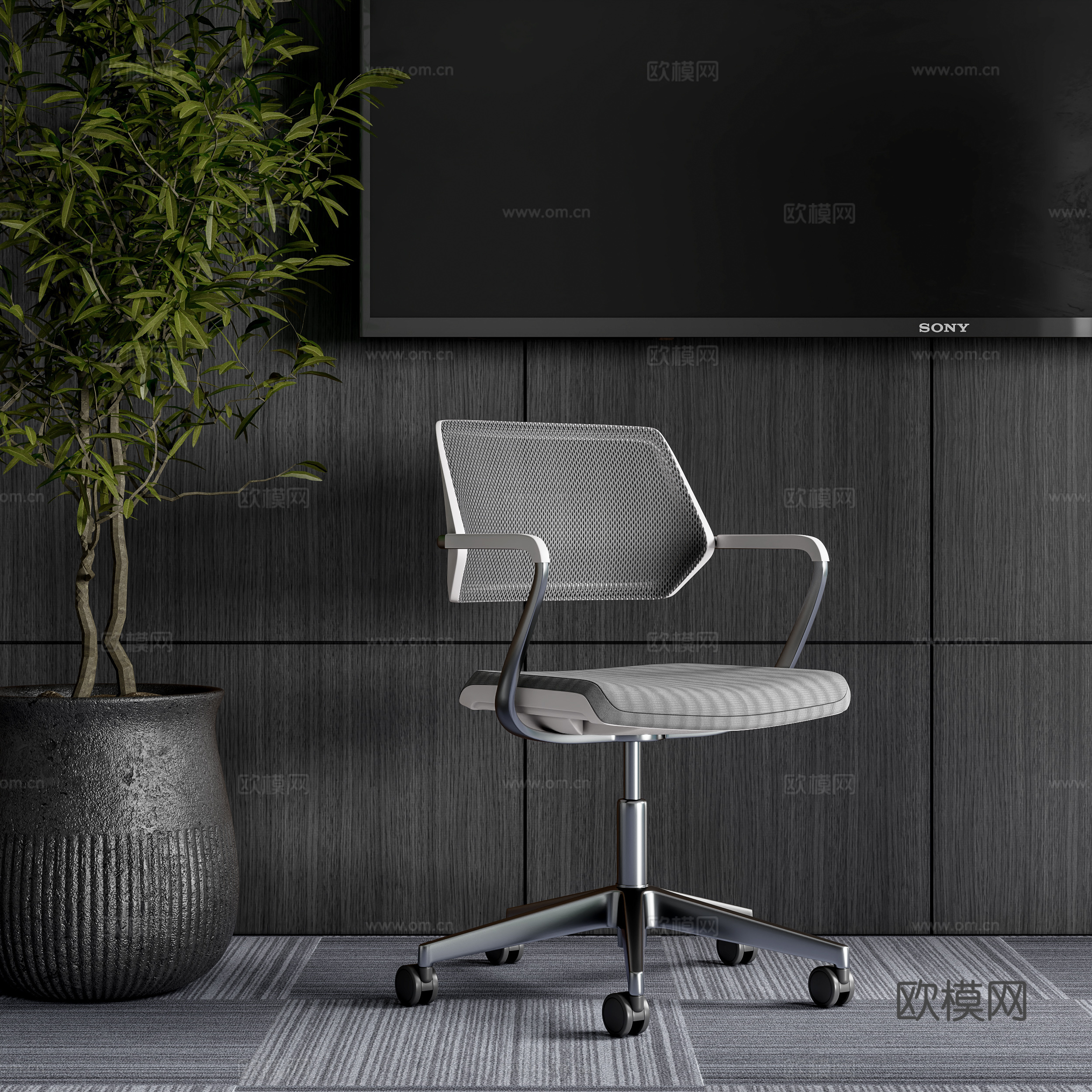 现代办公椅3d模型