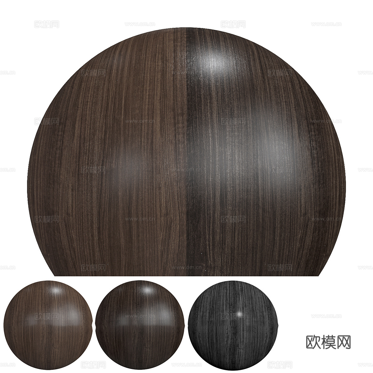 现代意式木纹 木饰面3d模型