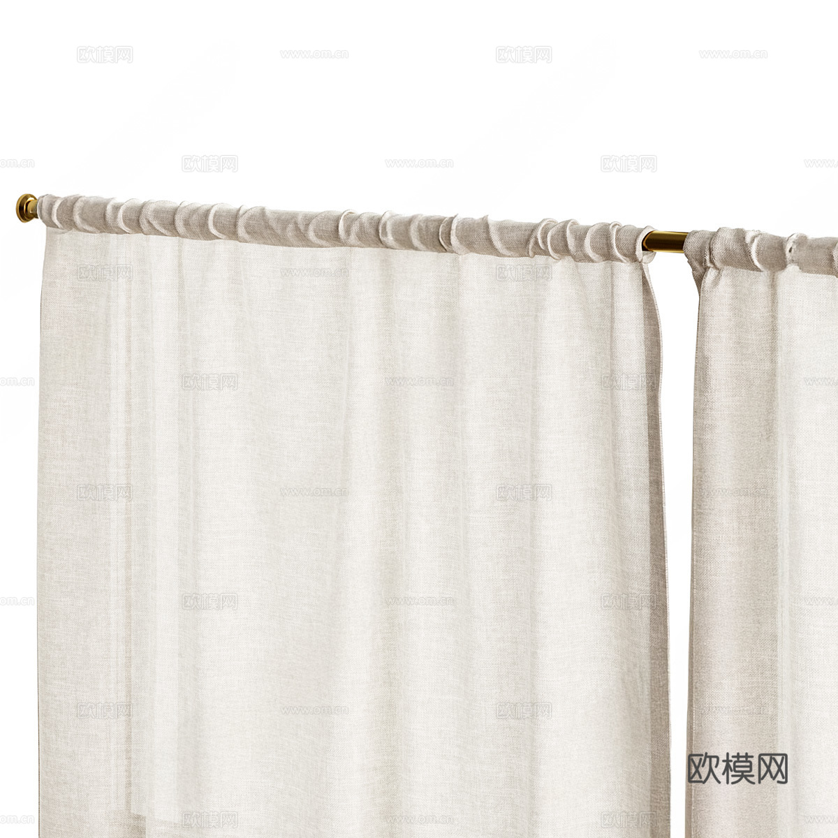 新中式现代门帘su模型