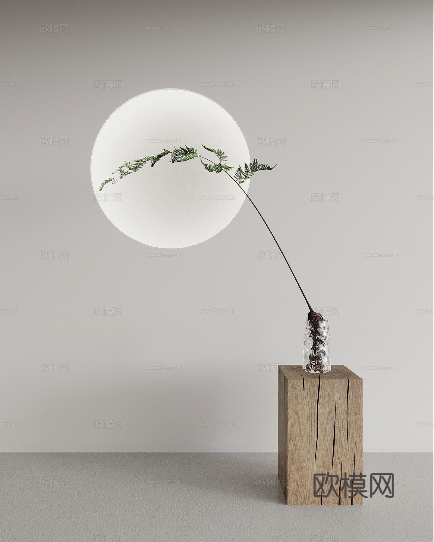 盆景 新中式绿植盆景 盆栽su模型