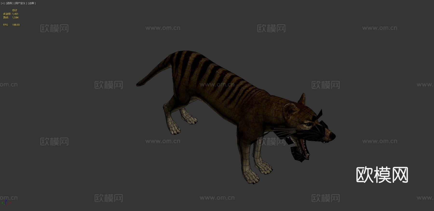 袋狼预览3d模型