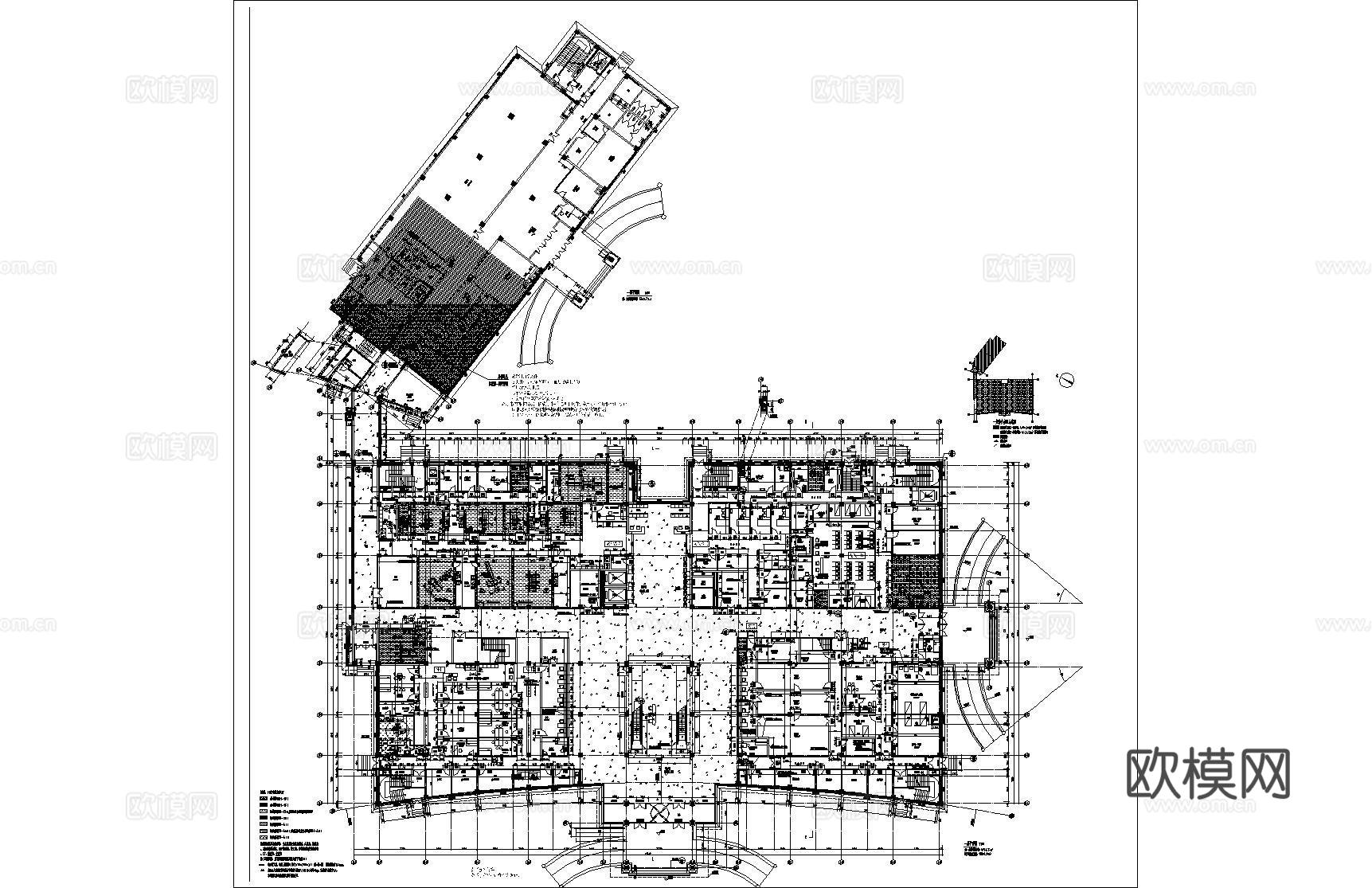 医院建筑 医疗建筑 门诊楼 综合楼 施工图 平面 立面 剖面cad施工图