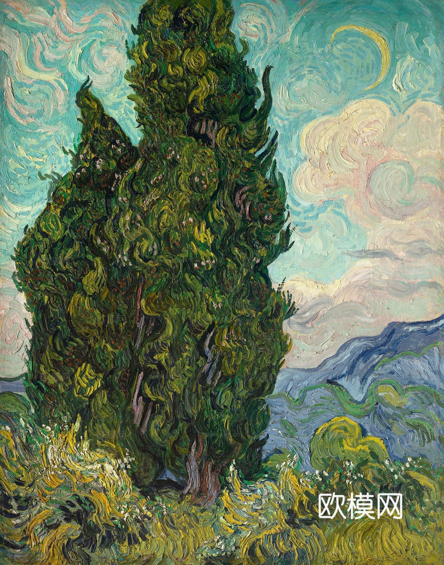 复古风景油画