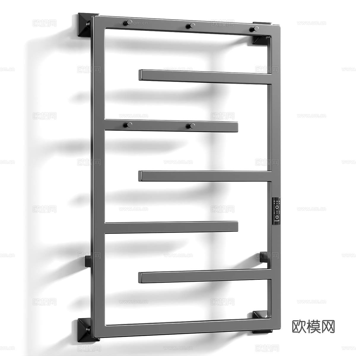 现代极简电热毛巾架3d模型