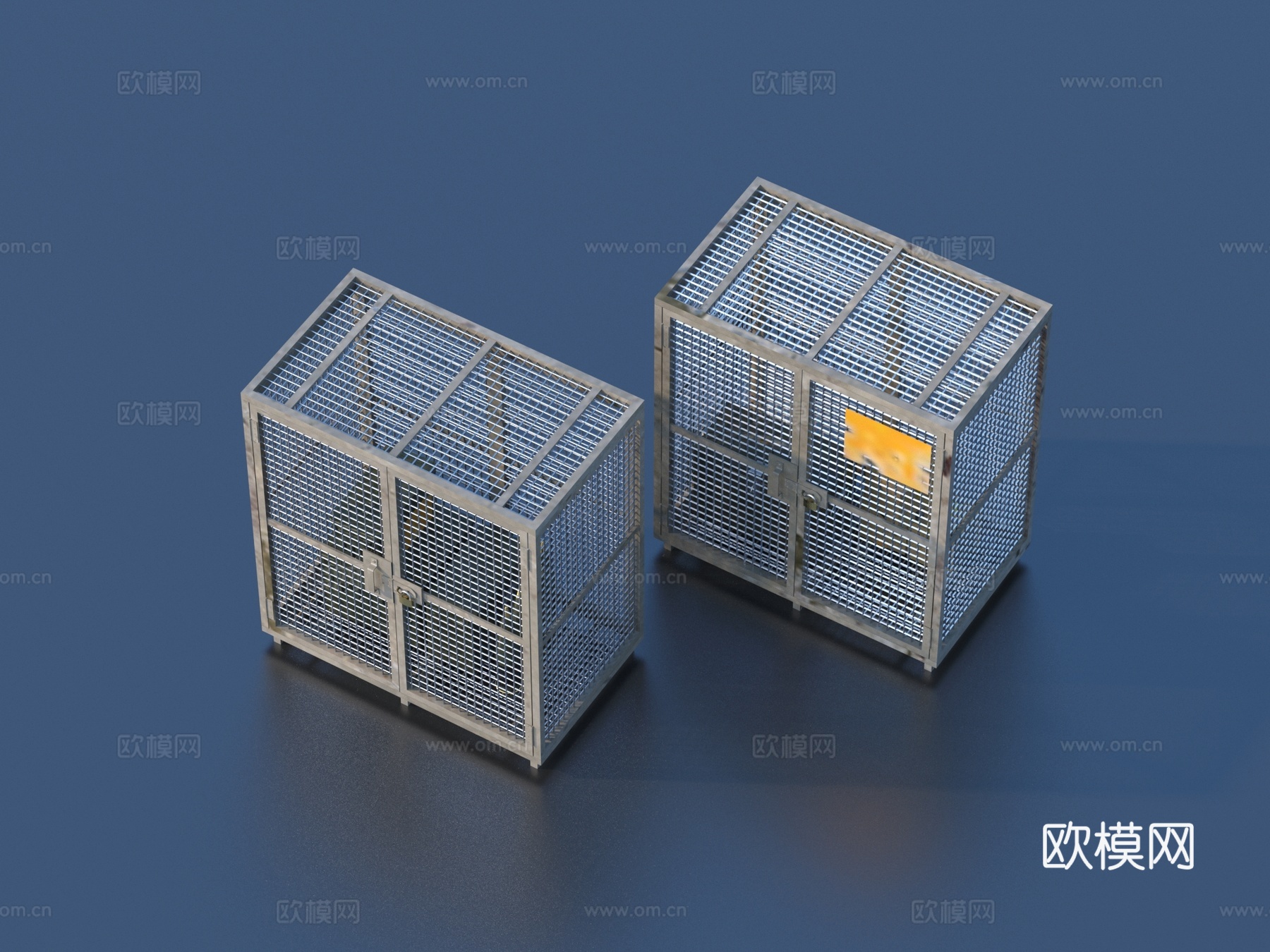 仓库仓储笼铁笼子储物3d模型