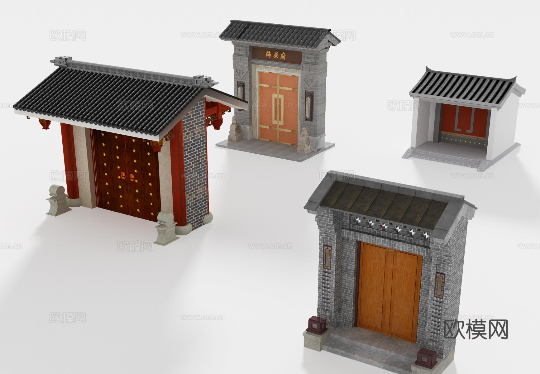 中式风格建筑3d模型