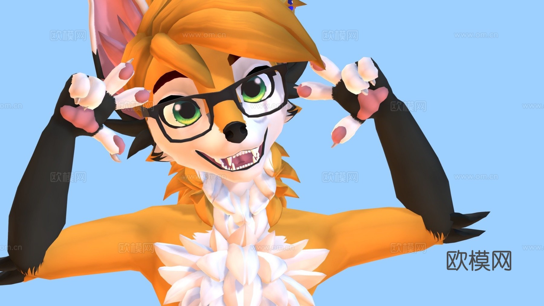 俳句狐狸VRChat虚拟形象3d模型
