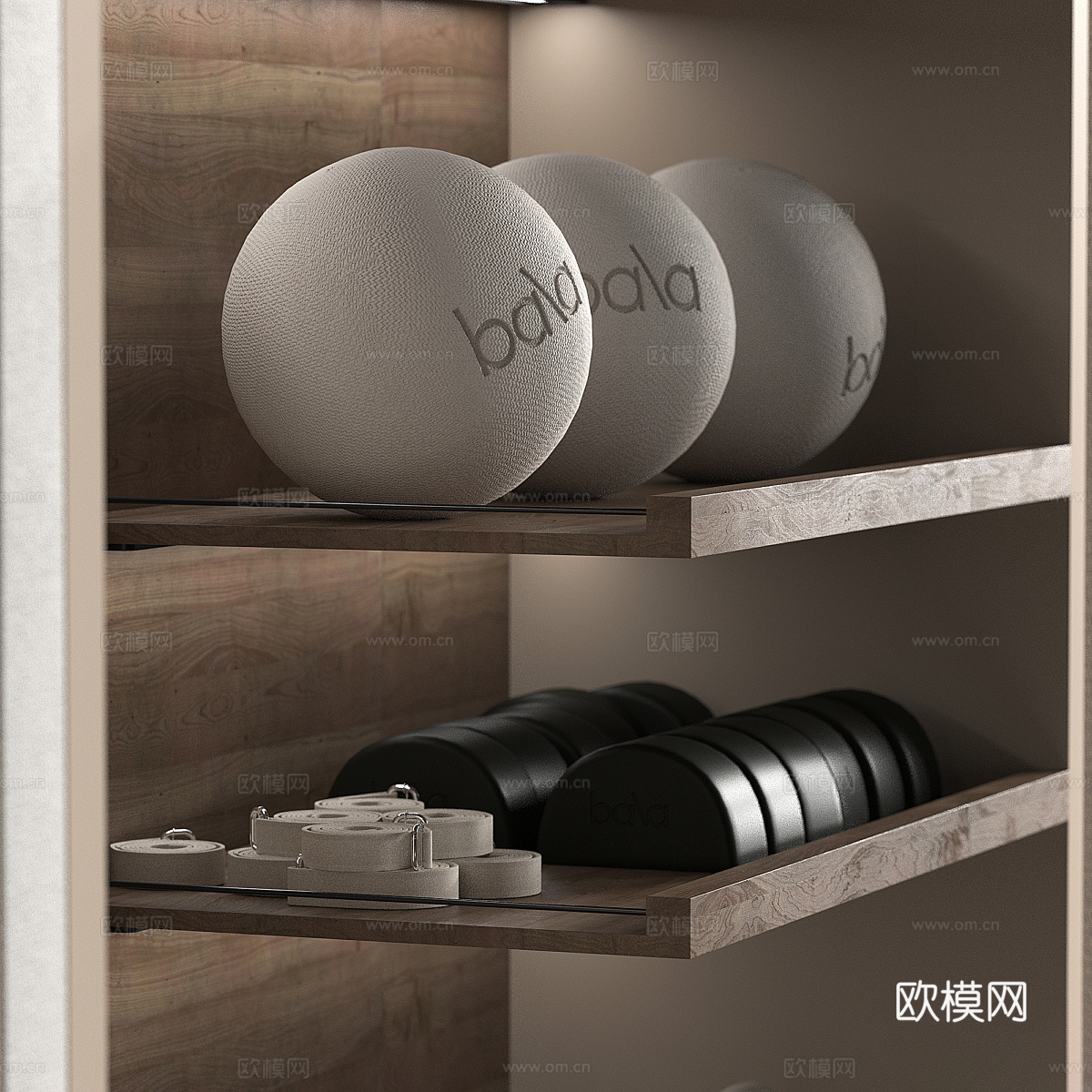 现代瑜伽运动健身器材3d模型