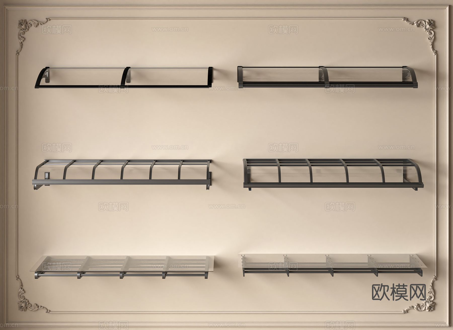 现代遮阳棚3d模型下载