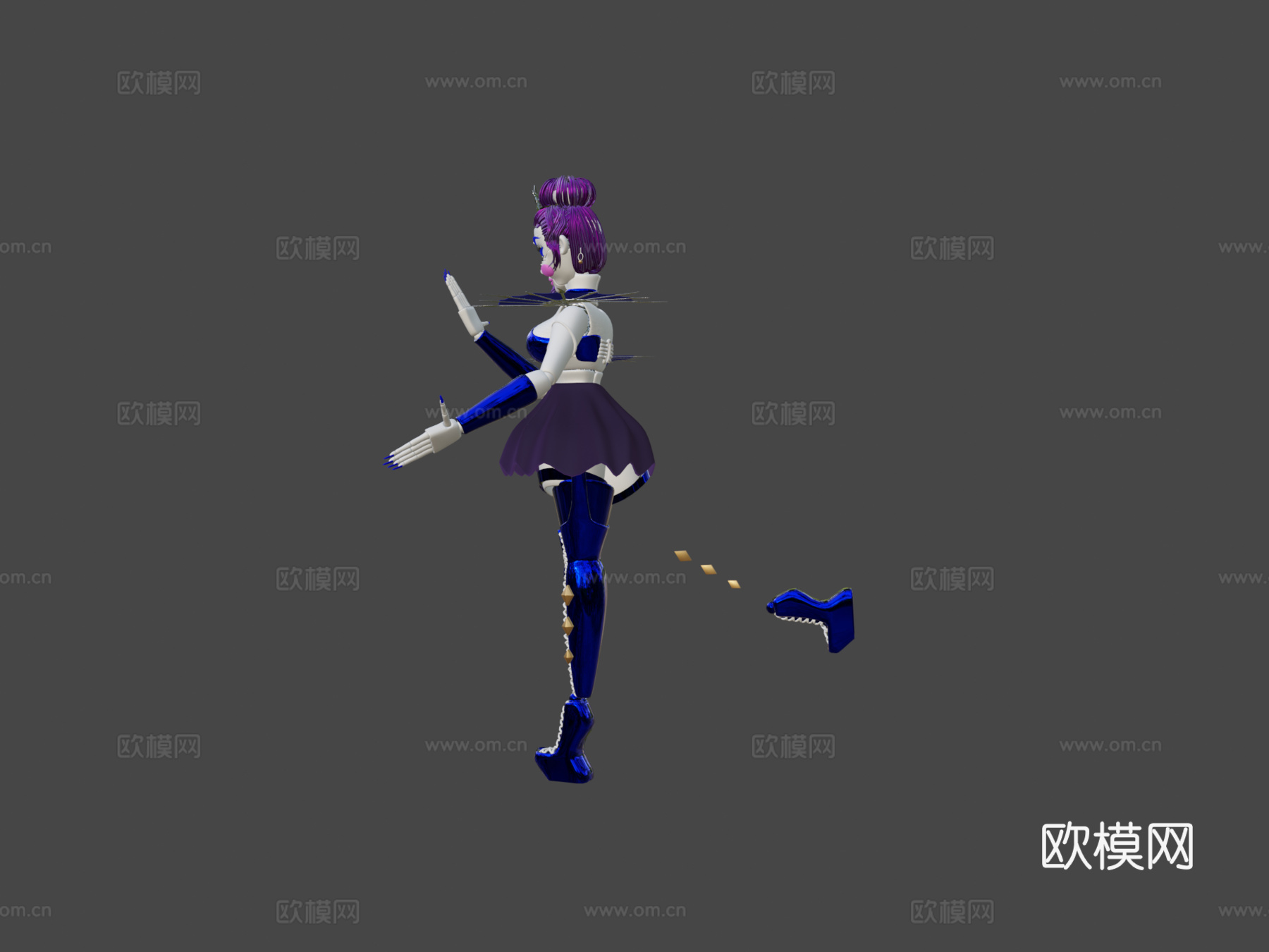 风格化芭蕾拉3d模型