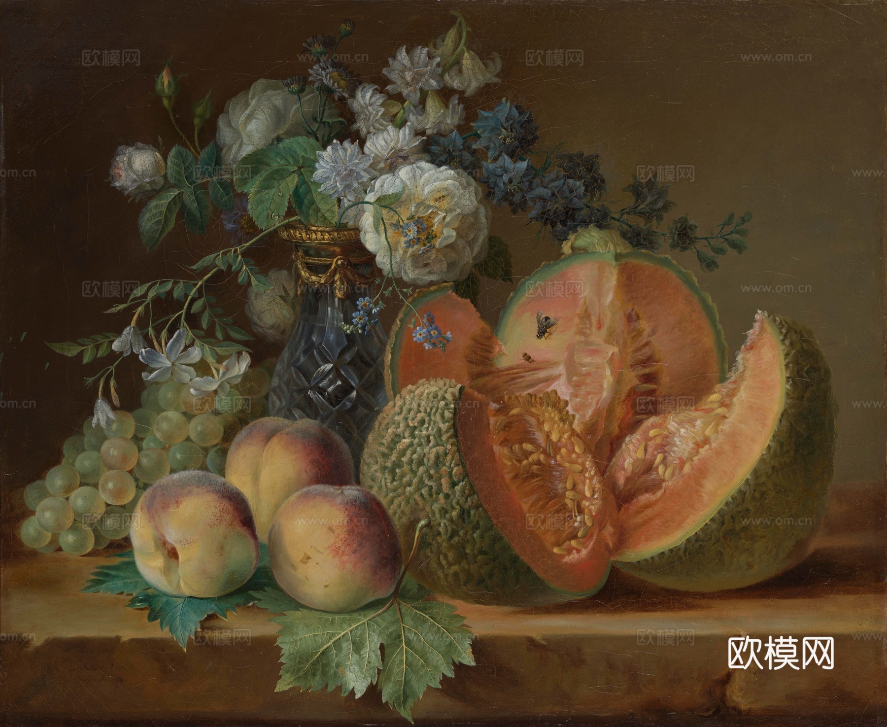 复古静物油画