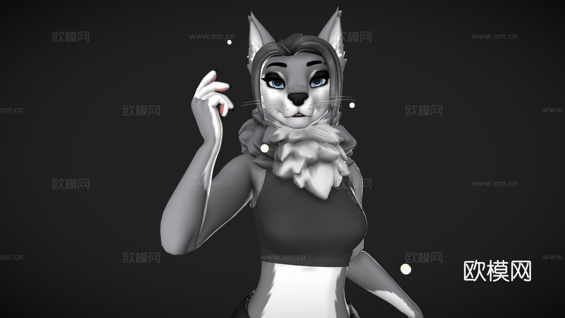 雌性犬科VR与VTuber虚拟形象3d模型