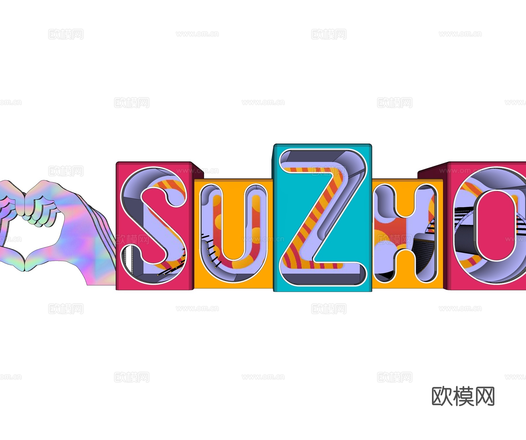 现代雕塑小品 景观小品 爱情小品su模型