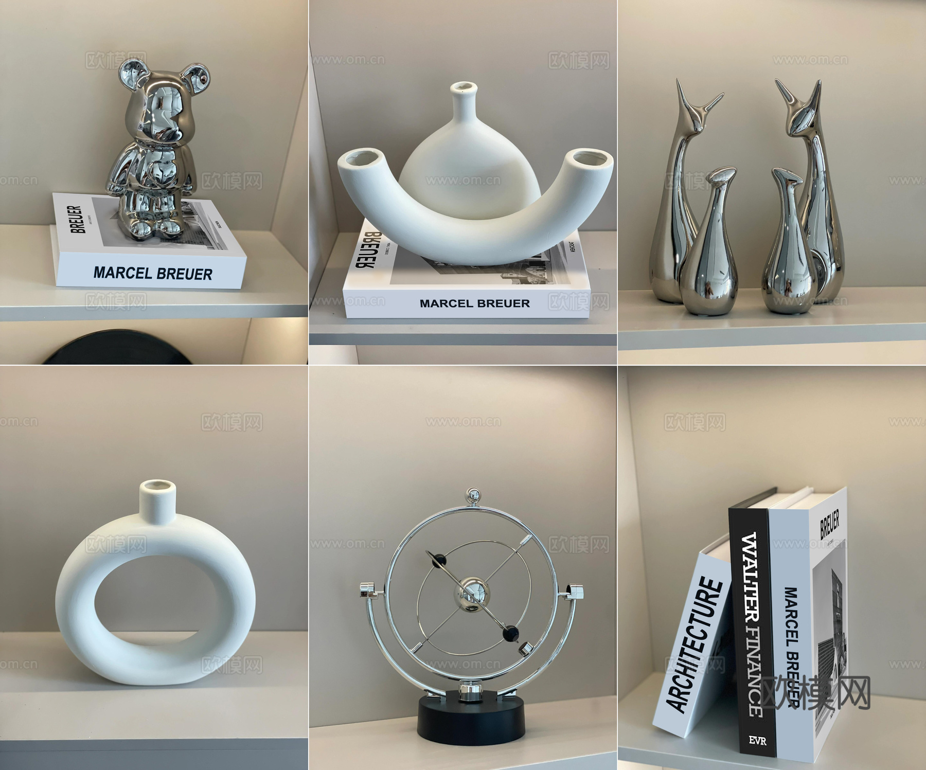 现代书籍雕塑装饰品摆件3d模型