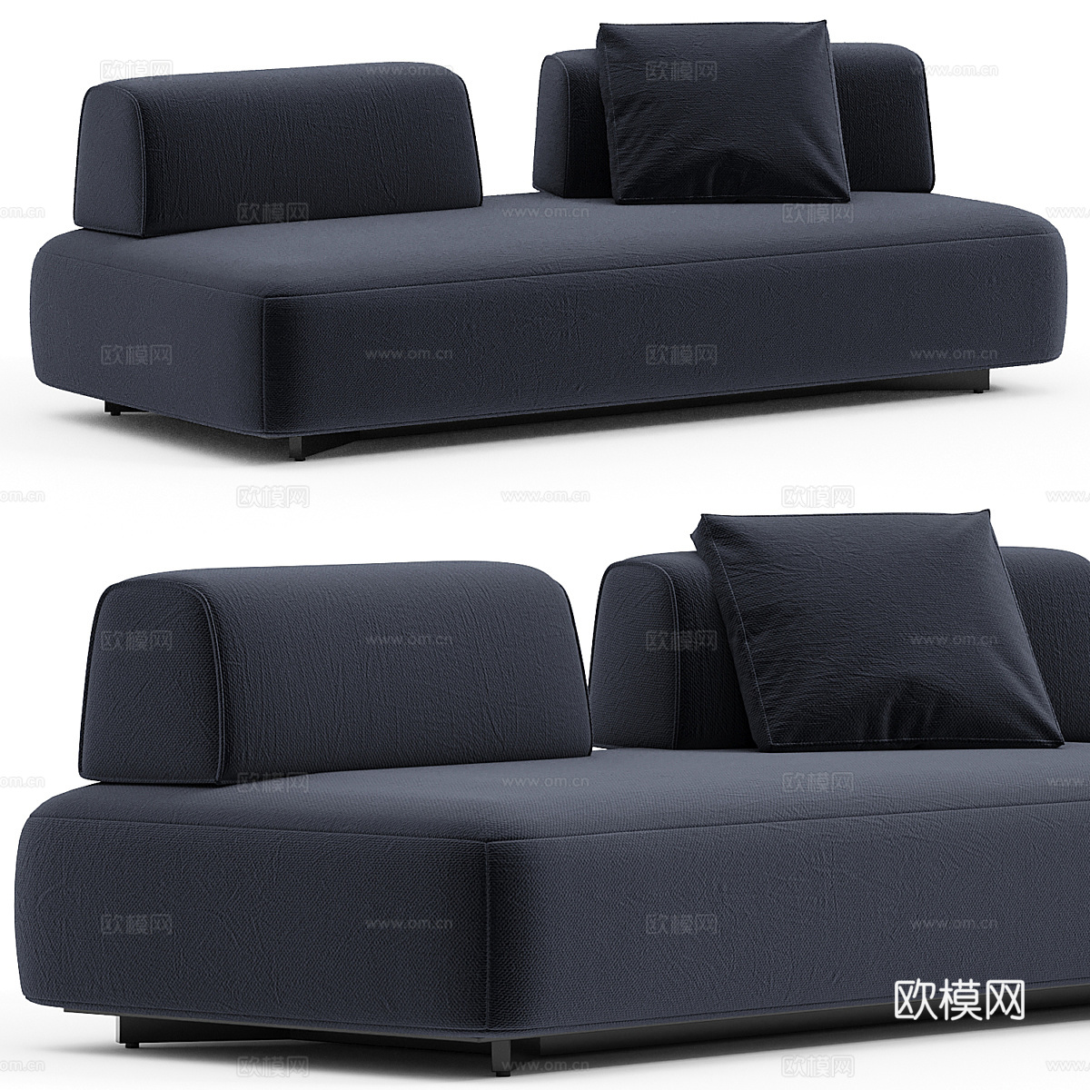 现代意式极简模块沙发3d模型