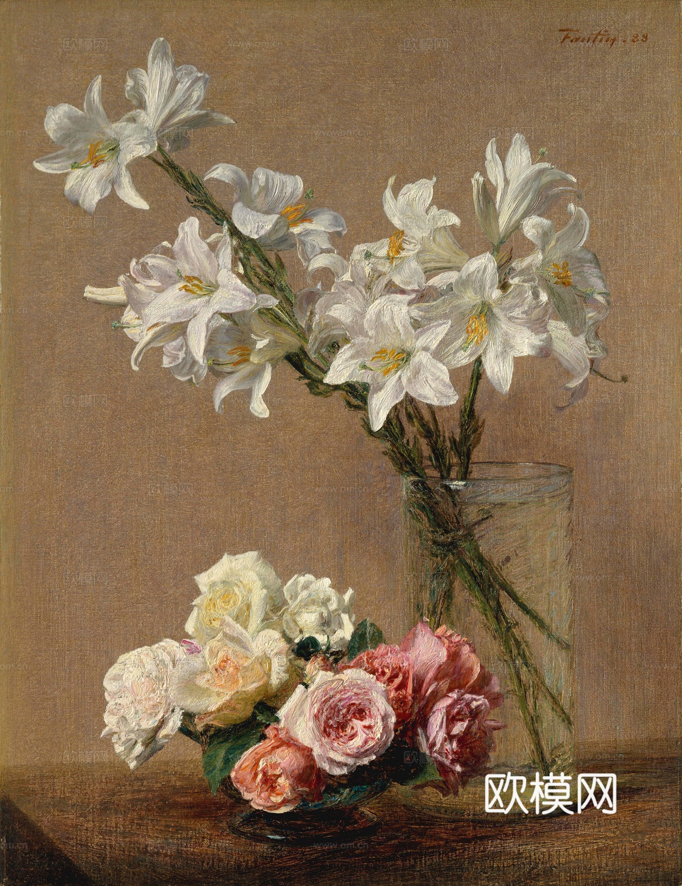 欧式静物油画