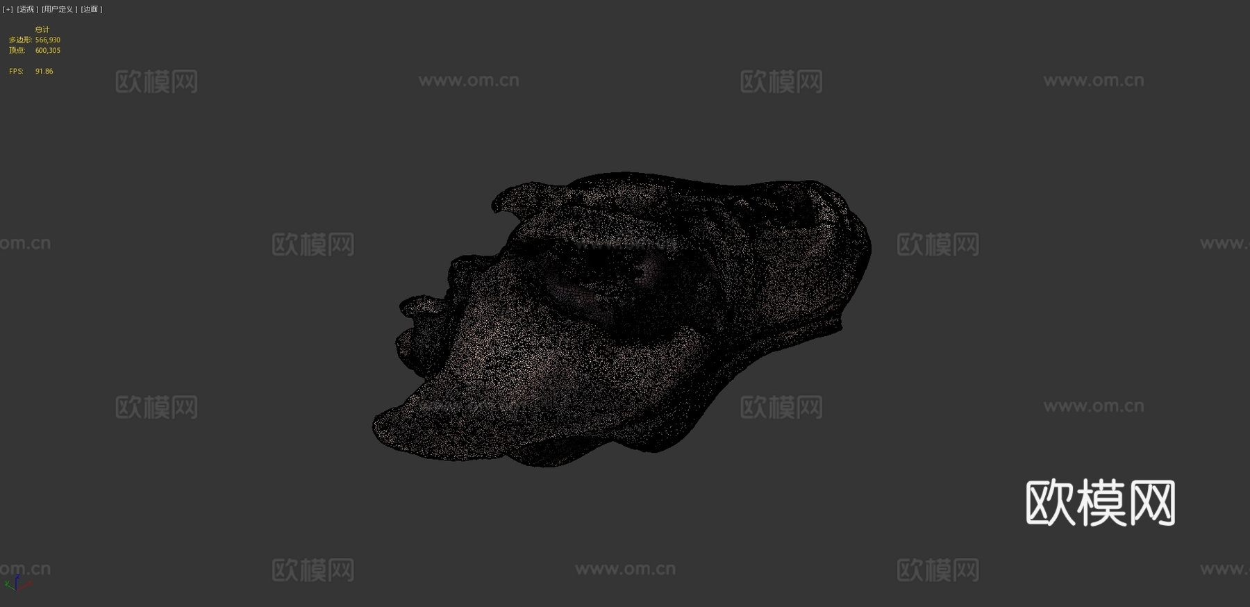 恐狼头骨3d模型