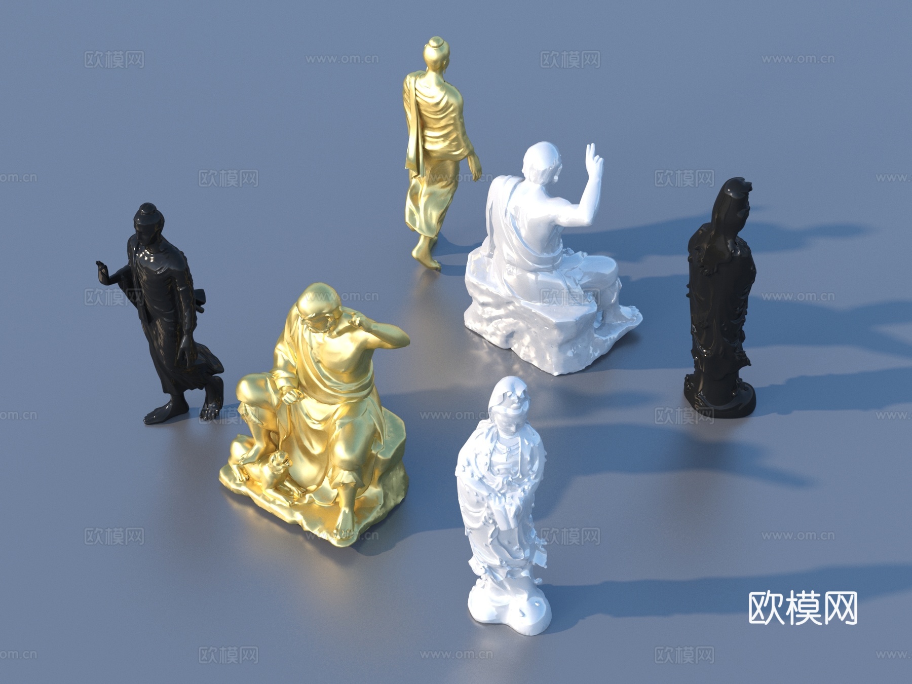 雕像 佛像 雕塑摆件 人物雕塑3d模型