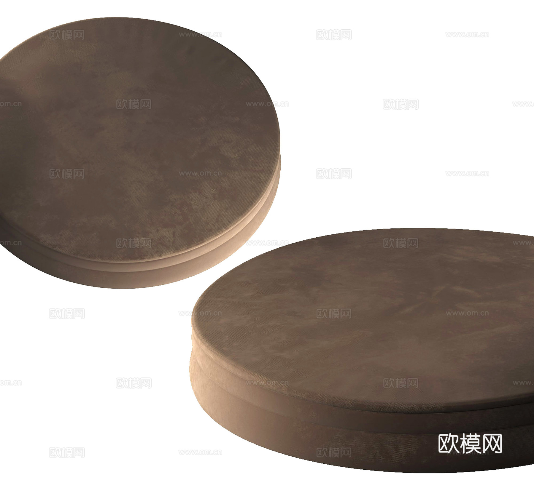 蒲团坐垫 圆形坐垫 布艺坐垫su模型