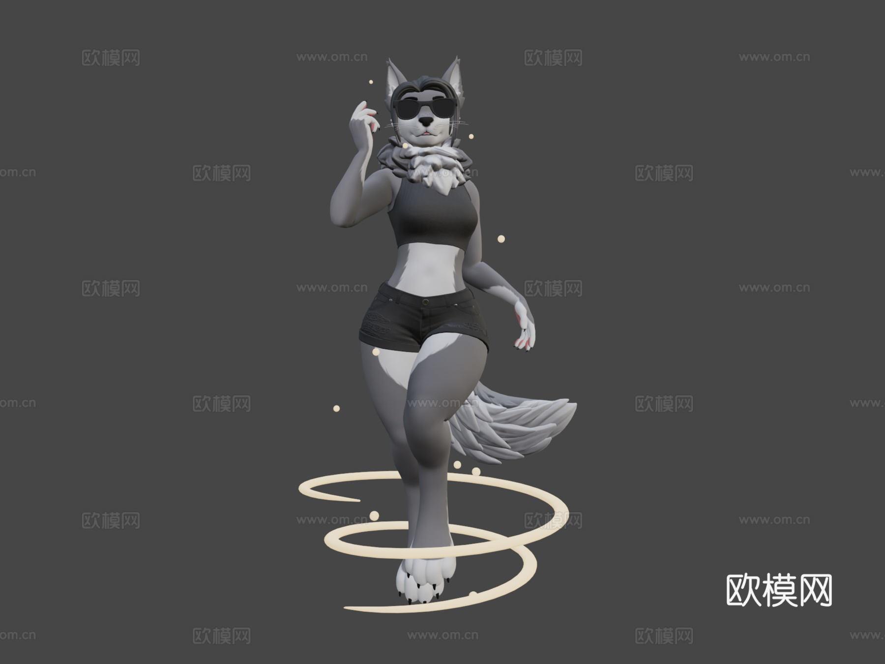 雌性犬科VR与VTuber虚拟形象3d模型