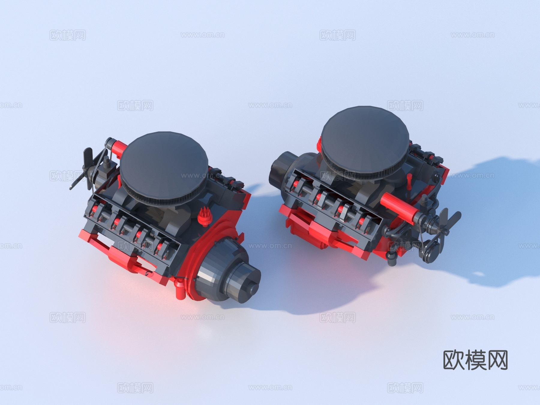 电机 马达 发动机 引擎 动力系统 工业设备3d模型