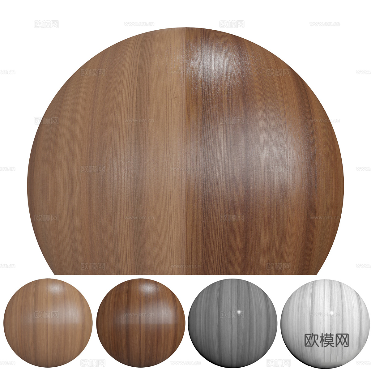 新中式木纹 木饰面3d模型