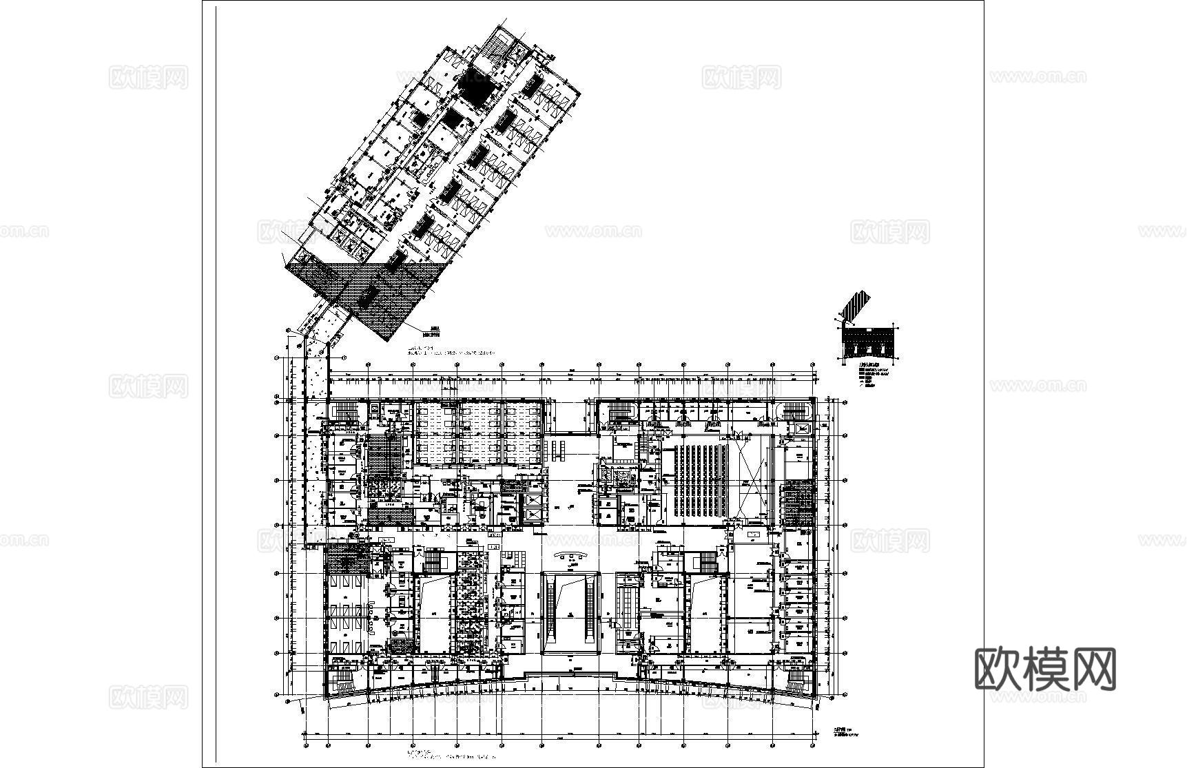 医院建筑 医疗建筑 门诊楼 综合楼 施工图 平面 立面 剖面cad施工图
