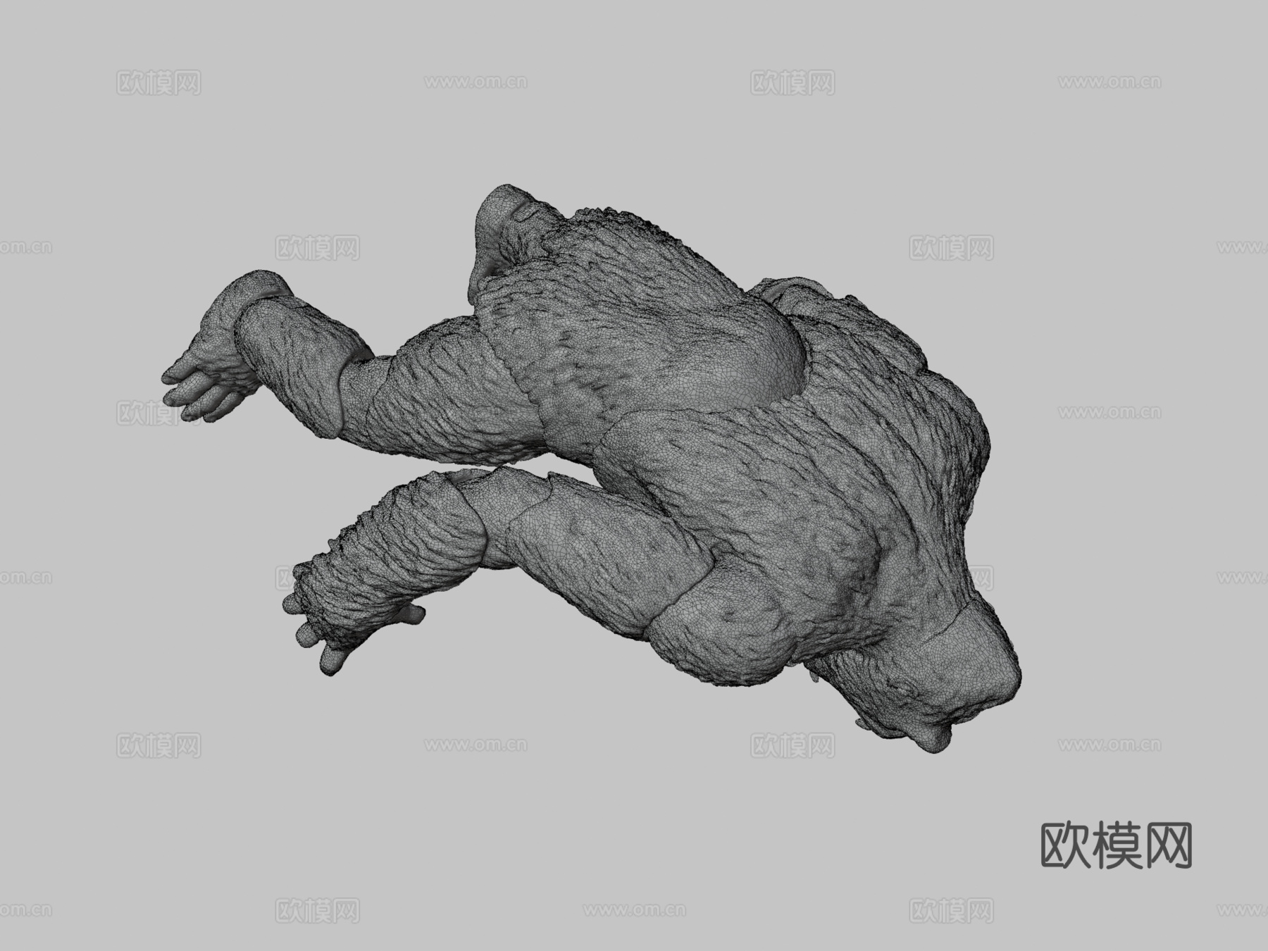 金刚雕像3D扫描3d模型