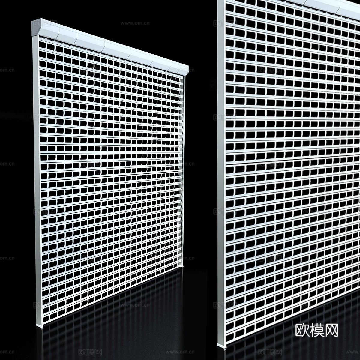 卷闸门 车间隔离网 栅栏仓库隔离 车间网隔断 隔离网门 铁艺3d模型