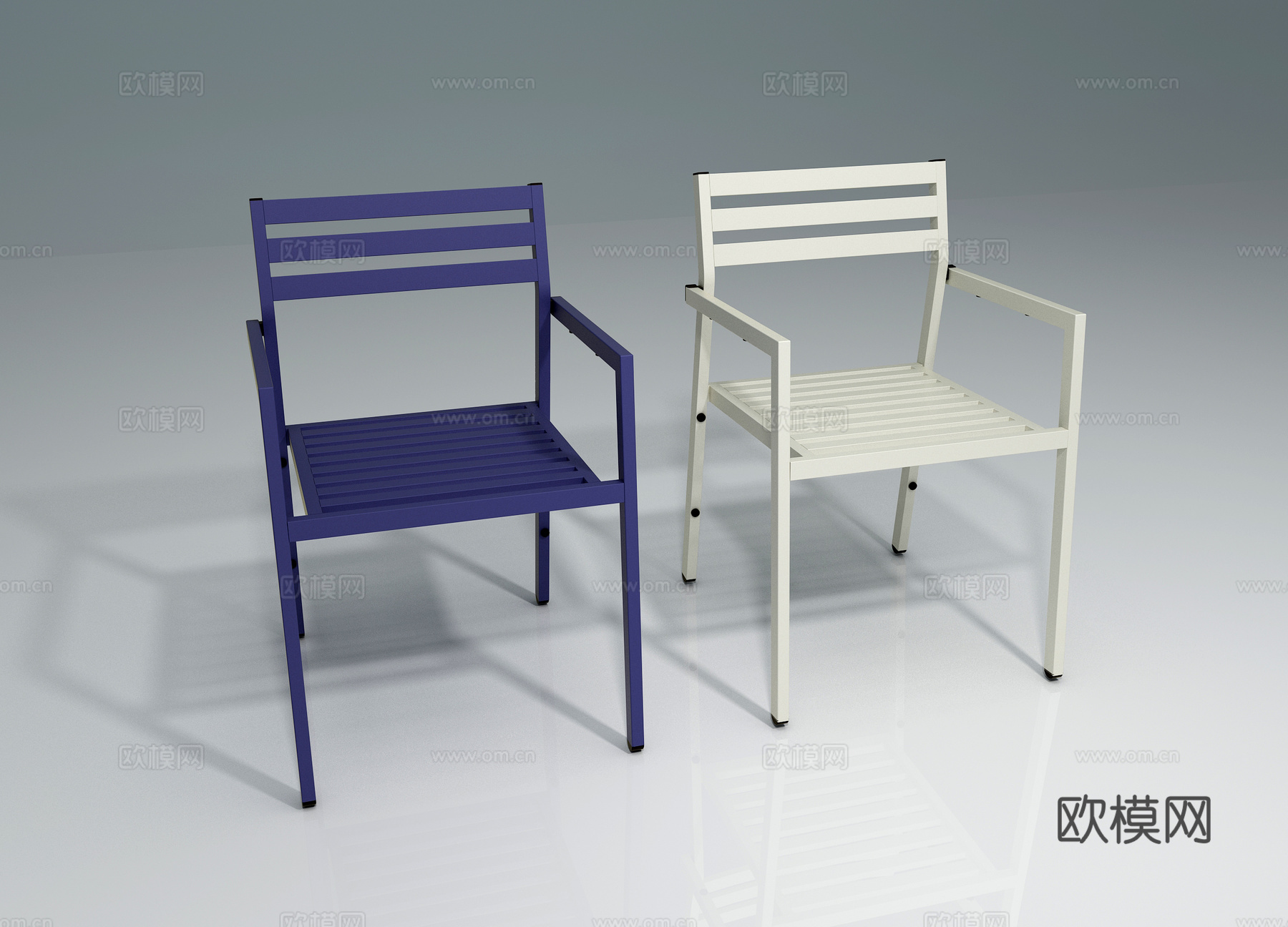 现代烤漆休闲椅3d模型