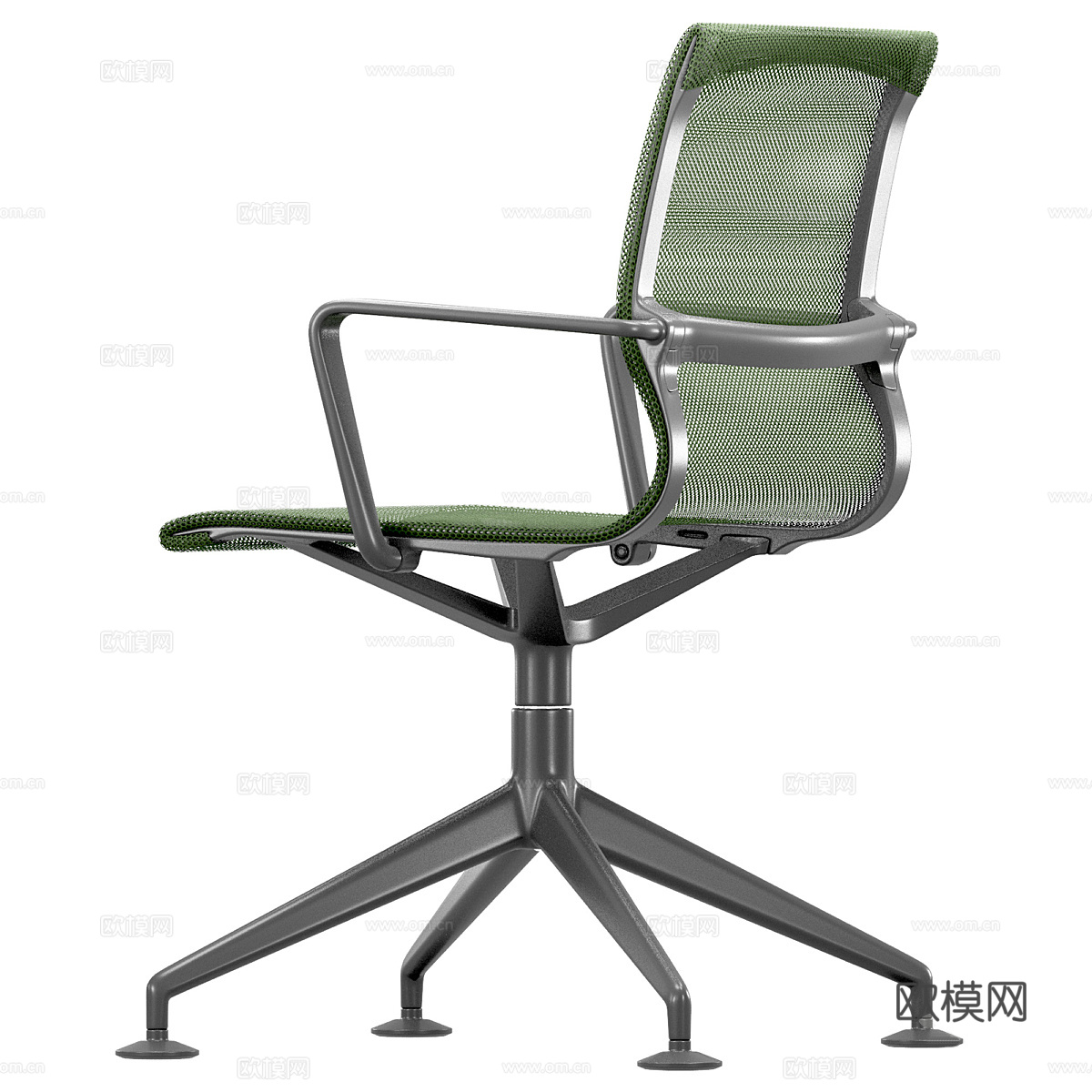 现代意式不锈钢办公椅3d模型