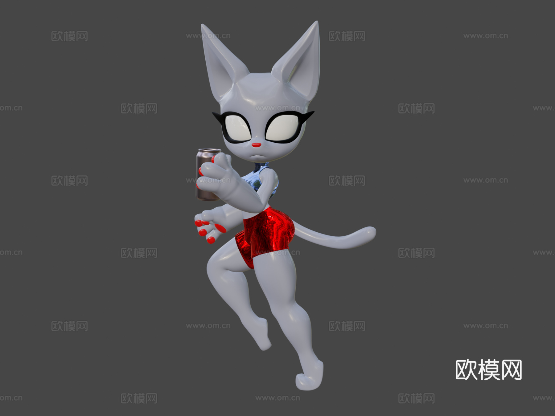 蓝莓猫3d模型