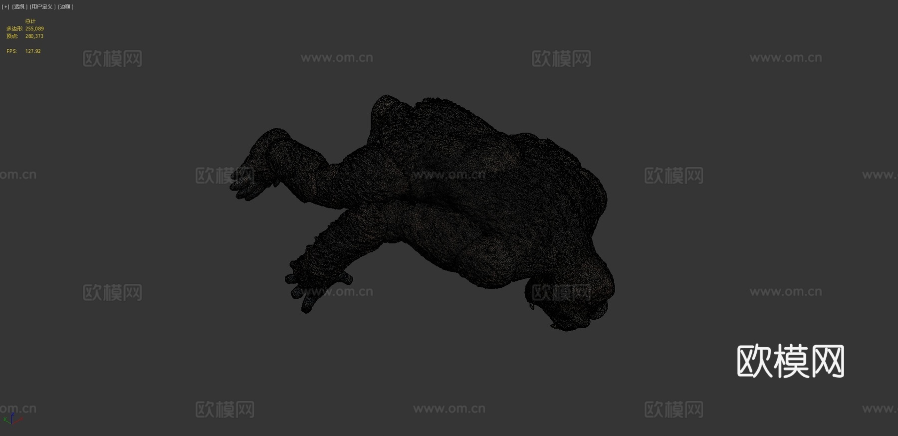 金刚雕像3D扫描3d模型