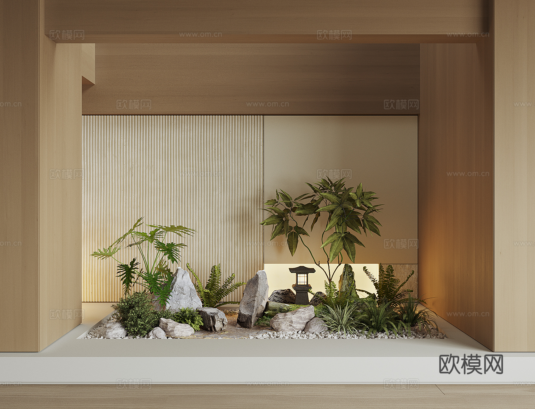 现代室内植物景观3d模型
