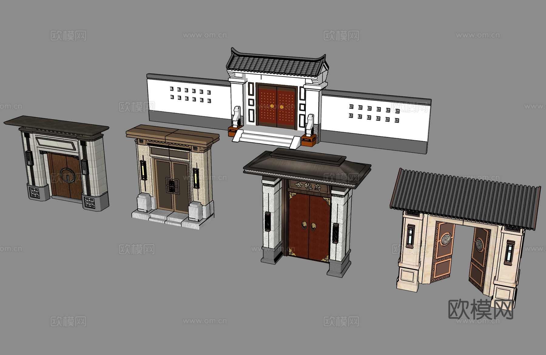 中式风格建筑su模型